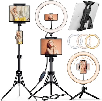 Peyou 12-Inch Ring Light With Tripod Stand and Tablet Holder