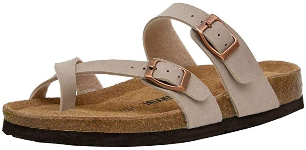 CUSHIONAIRE Luna Cork Sandals