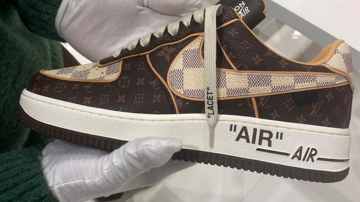 Nike s rare Louis Vuitton Air Force 1 shoes sold for as much as 350 000