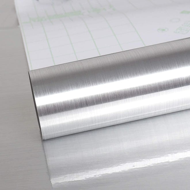 VEELIKE Silver Stainless Steel Contact Paper