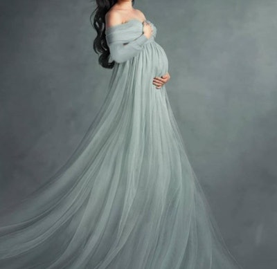 Formal Goddess Gown makes a great baby shower goddess gown