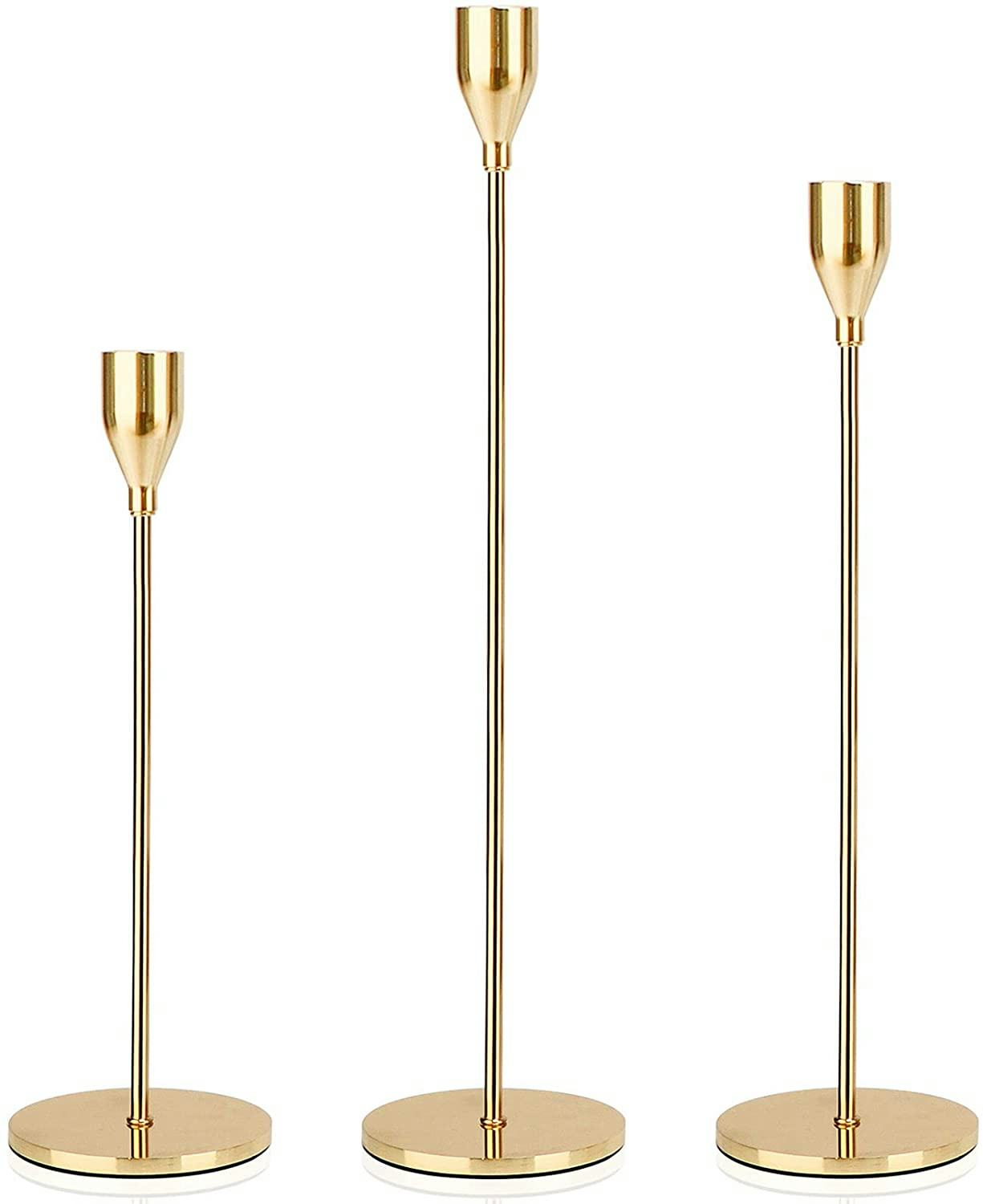 DEVI Gold Candlestick Holders