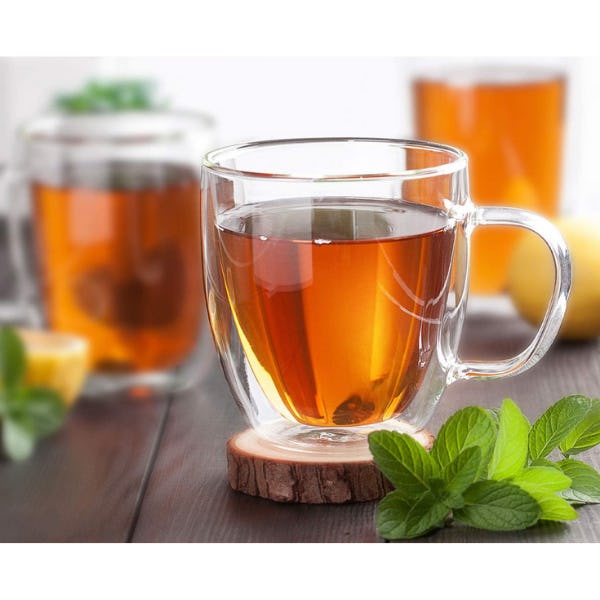 ELIXIR GLASSWARE Double-Wall Coffee Mugs (Set of 2)