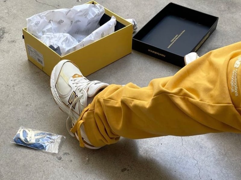 Joe Freshgoods New Balance 2002r yellow sneaker