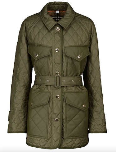 Burberry's quilted jacket. 