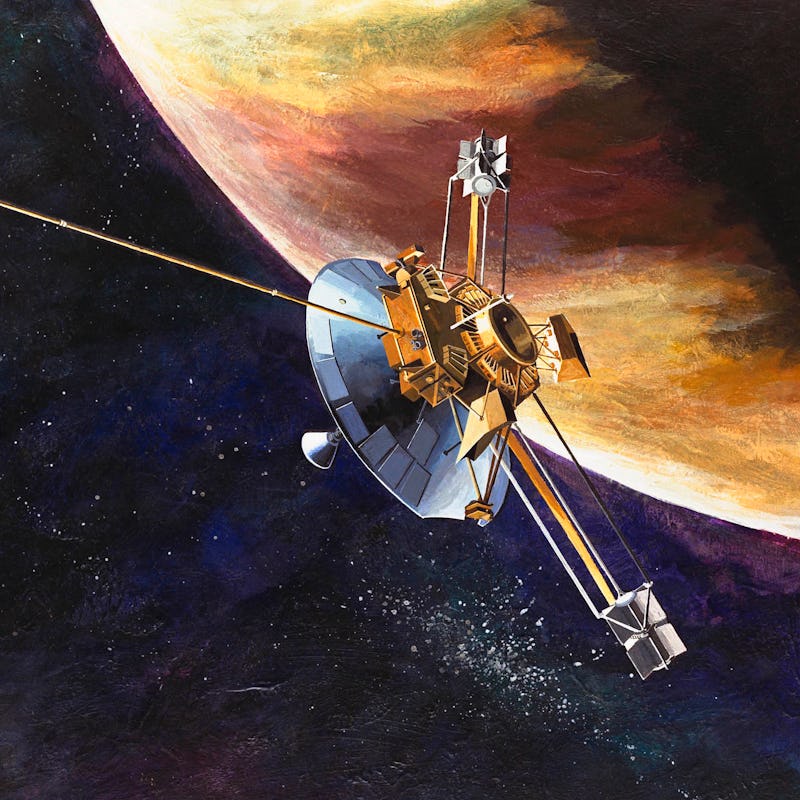 Pioneer mission artist drawing