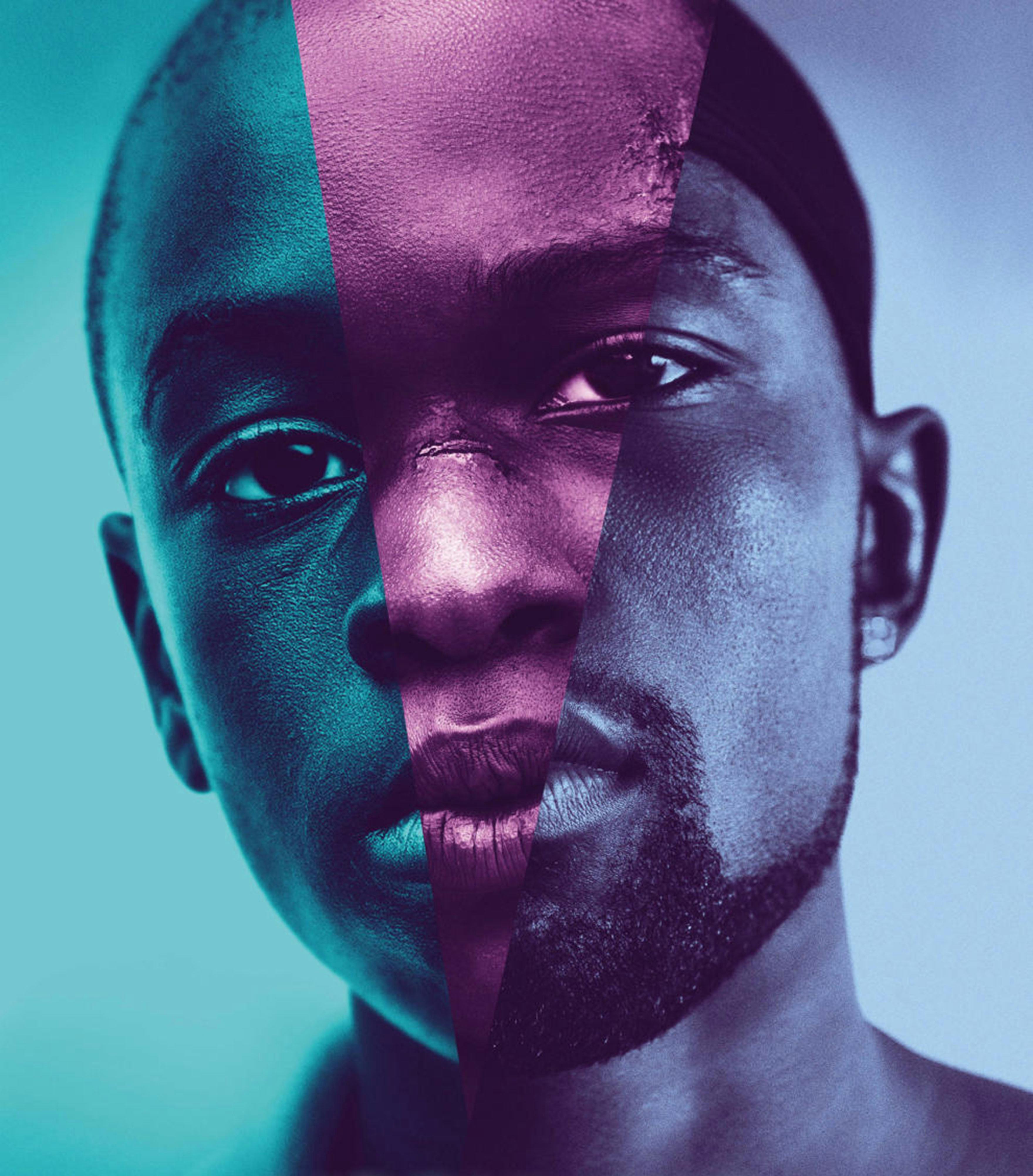 The three stages of Chiron from Moonlight: as a child, as a teenager and as an adult