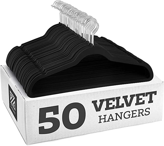 Zober Non-Slip Velvet Hangers - Suit Hangers (50-Pack)