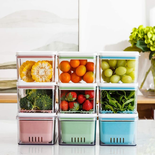 Lille Home Stackable Produce Saver (Set of 3)