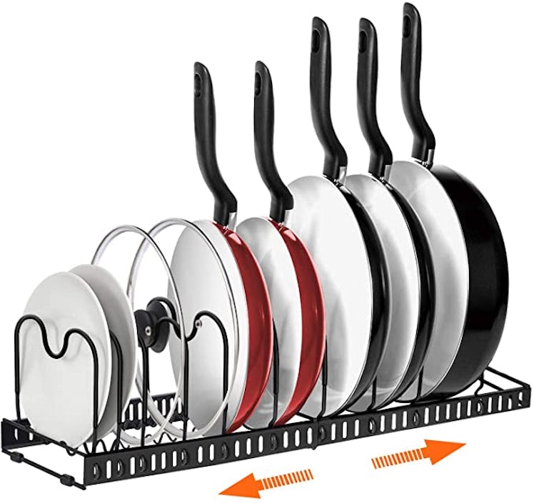 Expandable Pot and Pan Organizers Rack