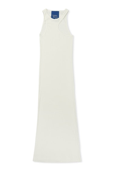 Non-Maternity Dress Brands Simon Miller white ribbed dress 