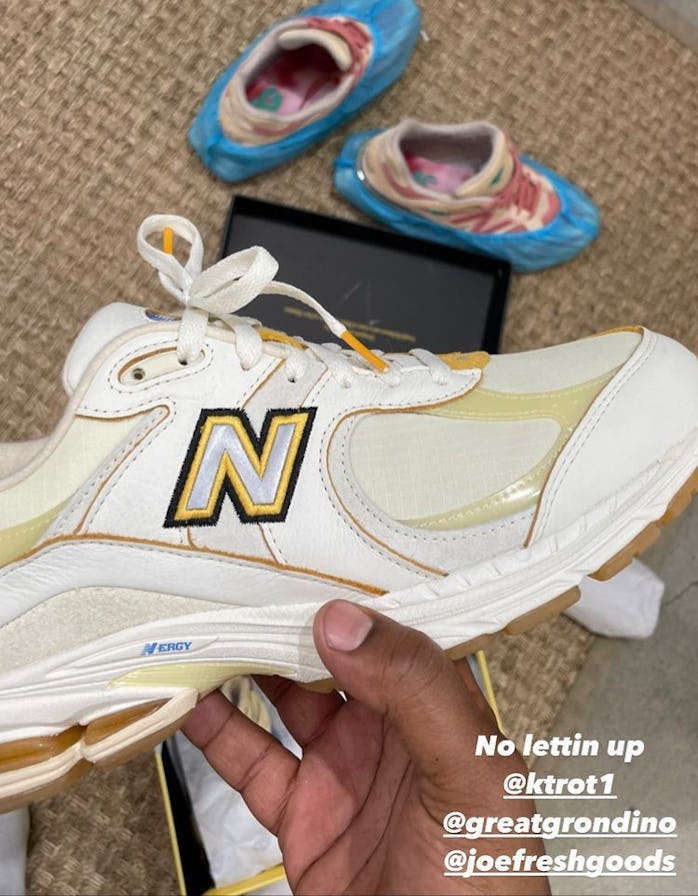 Joe Freshgoods New Balance 2002r yellow sneaker