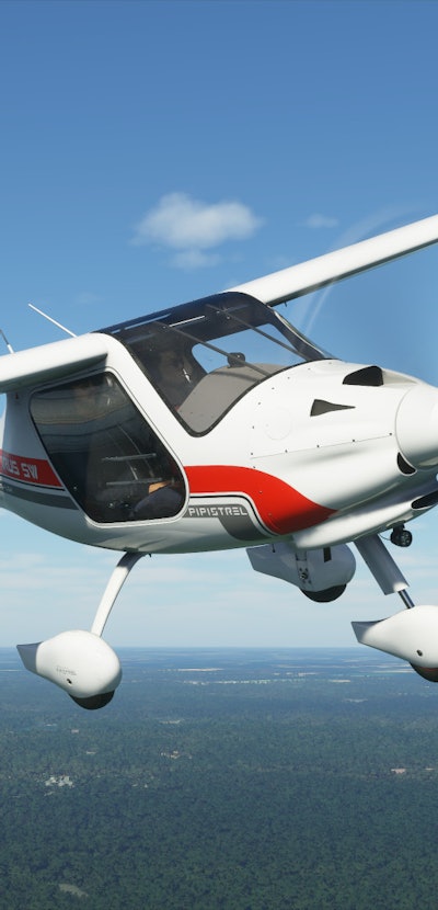 screenshot of plane from Microsoft Flight Simulator