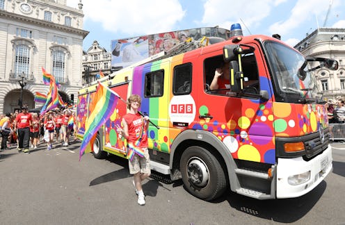 Firefighters celebrating Pride