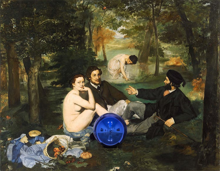 An interpretation of "Le déjeuner sur l'herbe" by Jeff Koons