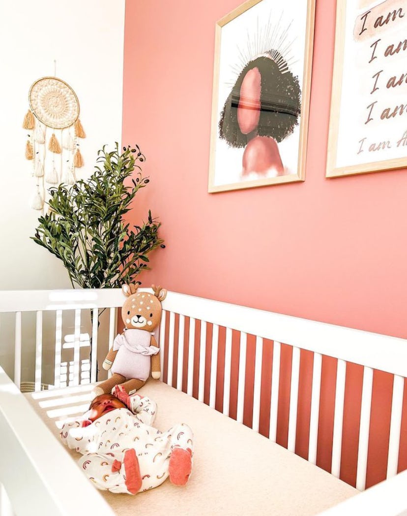 Baby girl nursery ideas, warm dusty rose