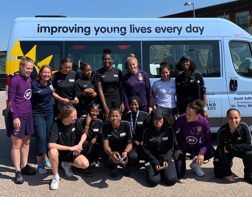 The Football Beyond Borders girls' programme launched in 2021. 