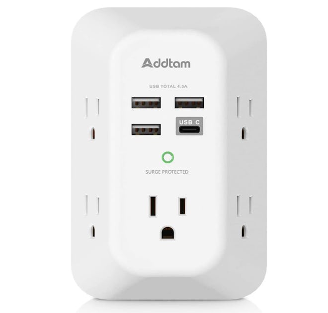 Addtam USB Wall Charger Surge Protector 