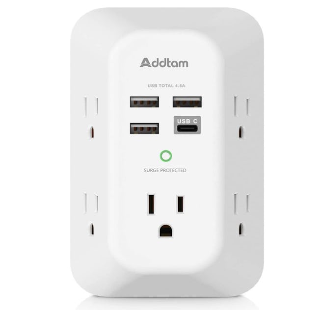 Addtam USB Wall Charger Surge Protector 