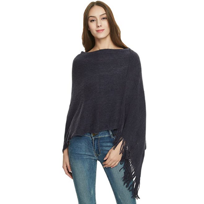 Ferand Soft Knit Poncho Sweater