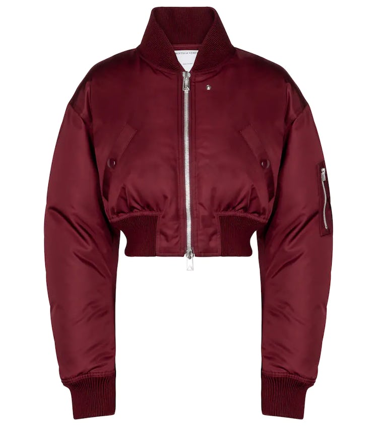 Cropped Down Bomber Jacket