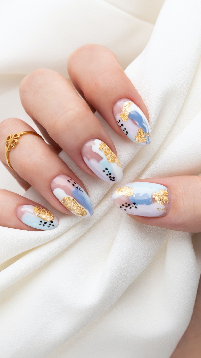 Soft Watercolor Nails for Spring 2024