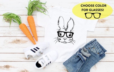 This hipster bunny tee is perfect for your tween's Easter basket. 