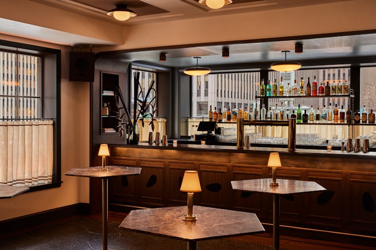 The second floor of Pebble Bar, Pete Davidson's new New York City bar, has a great view of 6th Avenu...