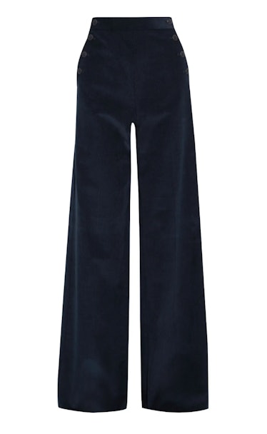 Serio Button-Detailed Corduroy Pants