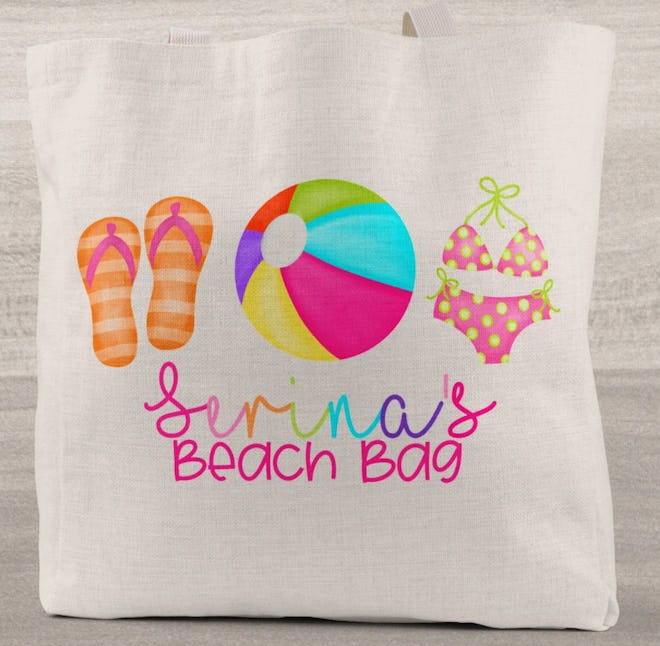 Use a personalized beach bag as your tween's Easter basket. 