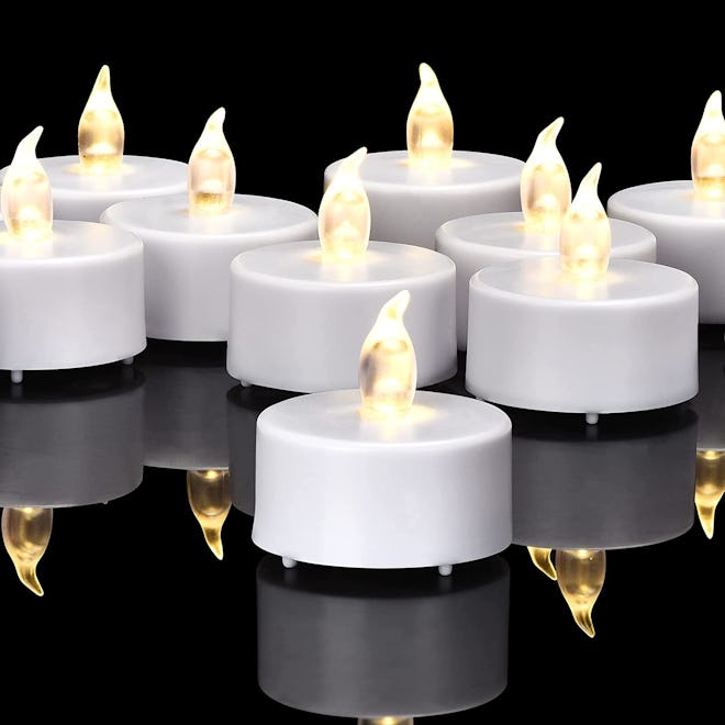 Battery Operated Flameless Tea Lights (24-Pack) 