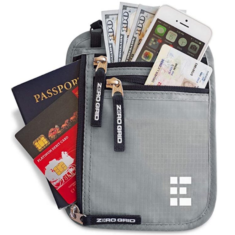 Zero Grid Travel Neck Wallet with RFID Blocking