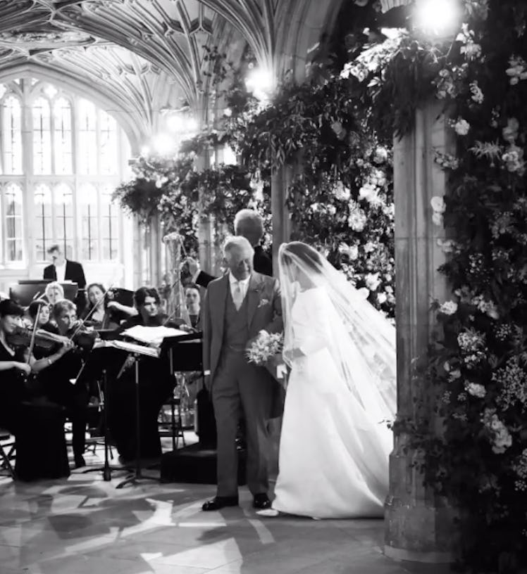 Meghan Markle and Prince Harry shard a montage of wedding photos on their one year anniversary.