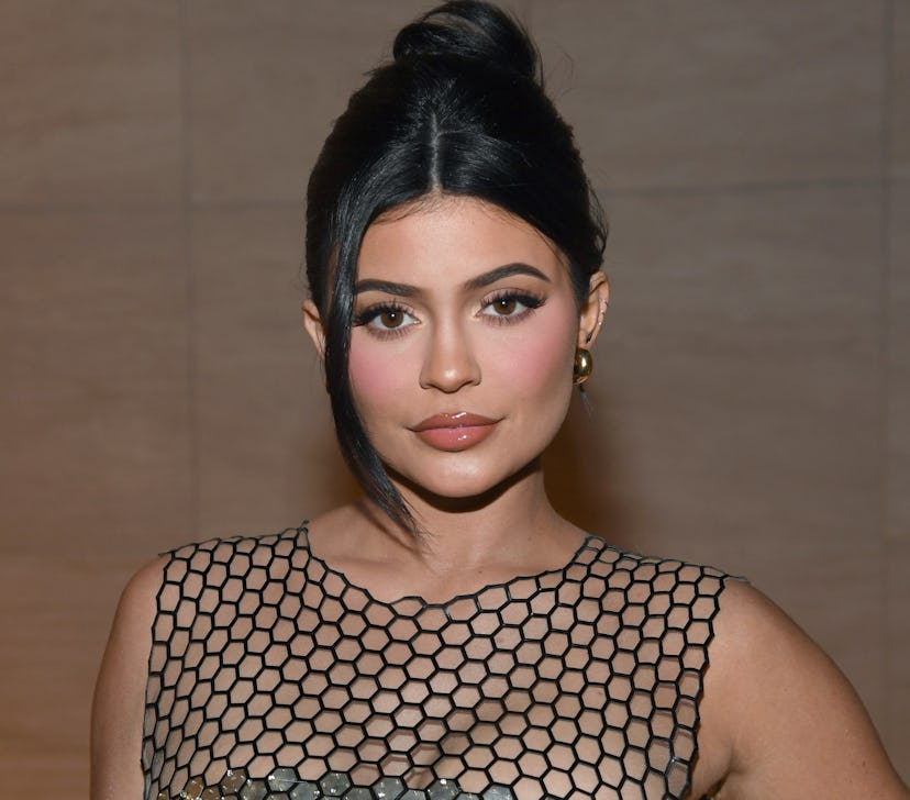 Kylie Jenner does her makeup with new Lip Shine Lacquers after son Wolf's birth.