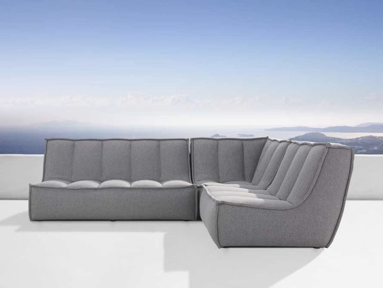 Porto Outdoor Three Piece L Shaped Sectional