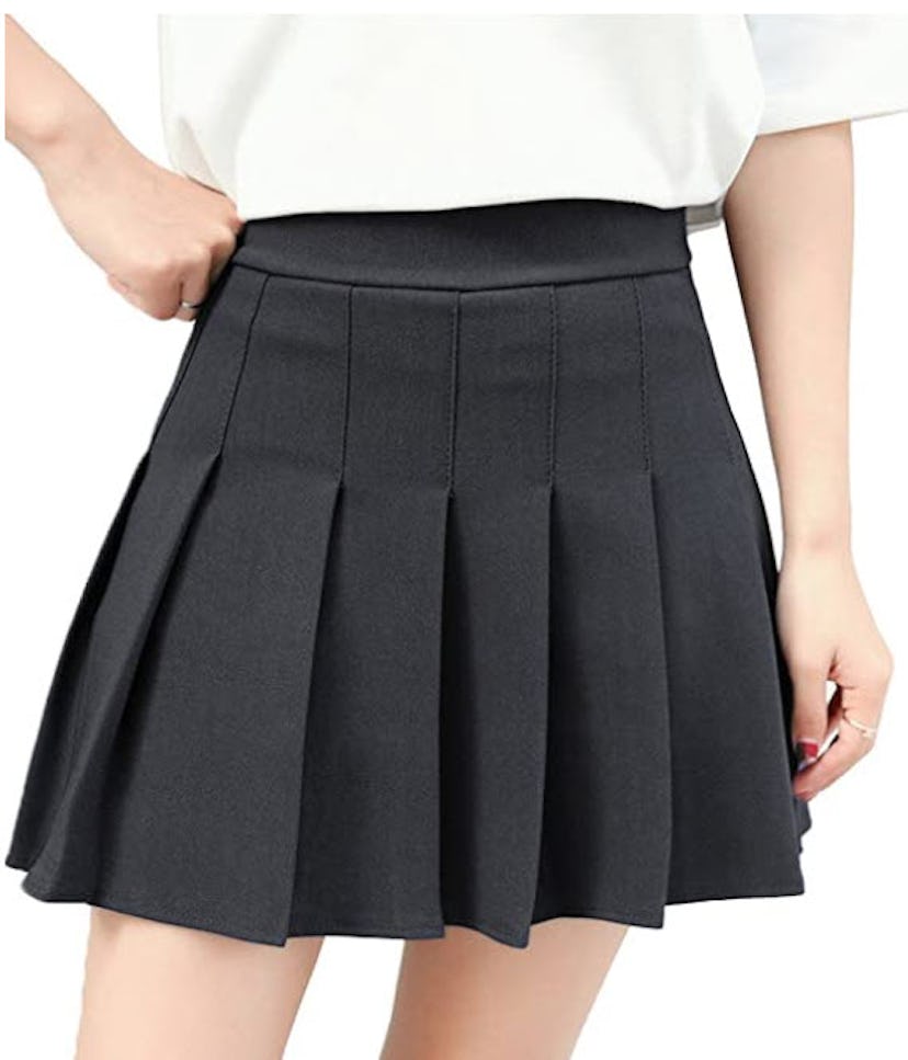 Hoerev High Waist Pleated Skater Tennis Skirt