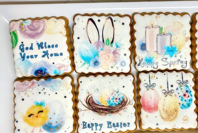 Customizable cookie for Easter shower 