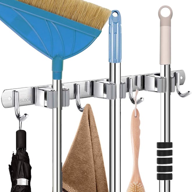 CHARMOUNT Wall Mount Mop and Broom Holder
