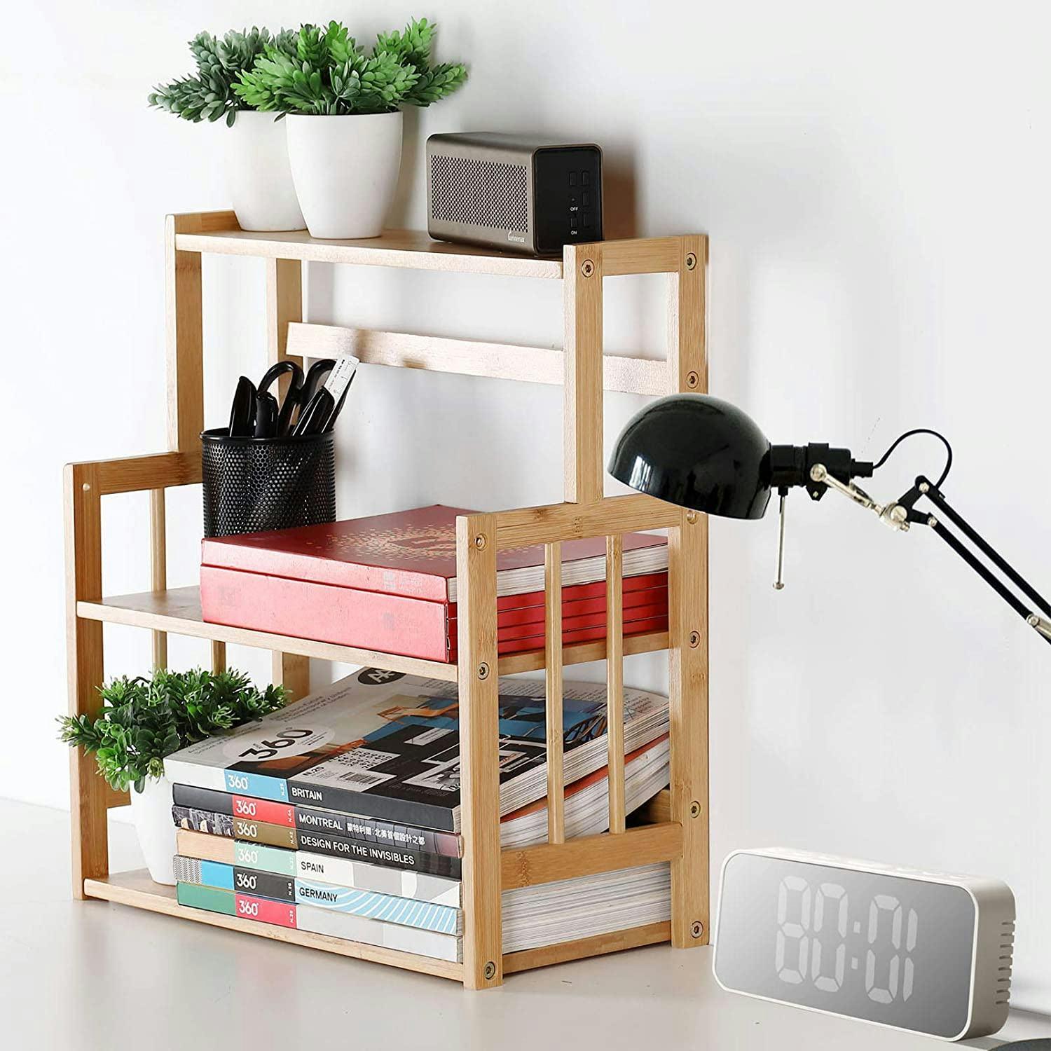 HYNAWIN Bamboo Storage Shelves