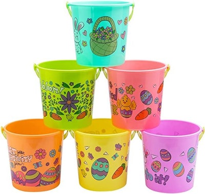 These decorative pails make great Easter baskets.