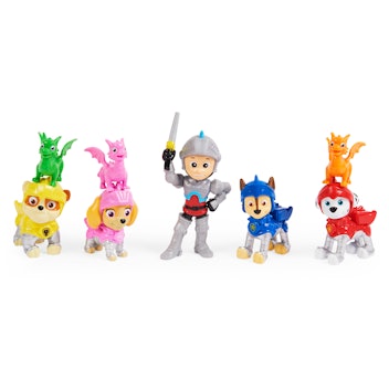 PAW Patrol Rescue Knights Ryder and Pups Figures Gift Pack