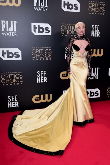 Lady Gaga in custom Gucci at the Critics Choice Awards 2022