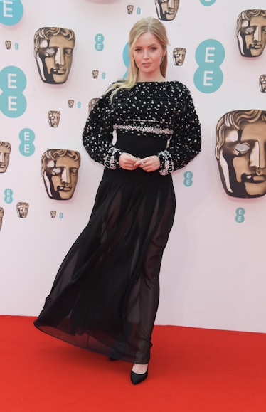 Ellie Bamber wearing a Chanel dress at the BAFTA Awards 2022