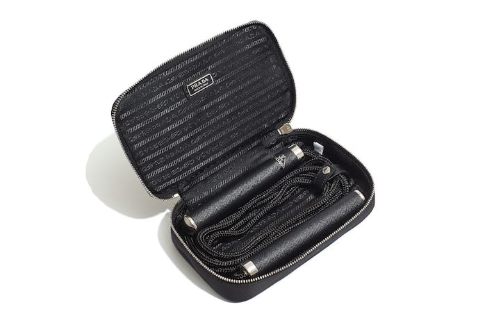 Prada black jump rope case