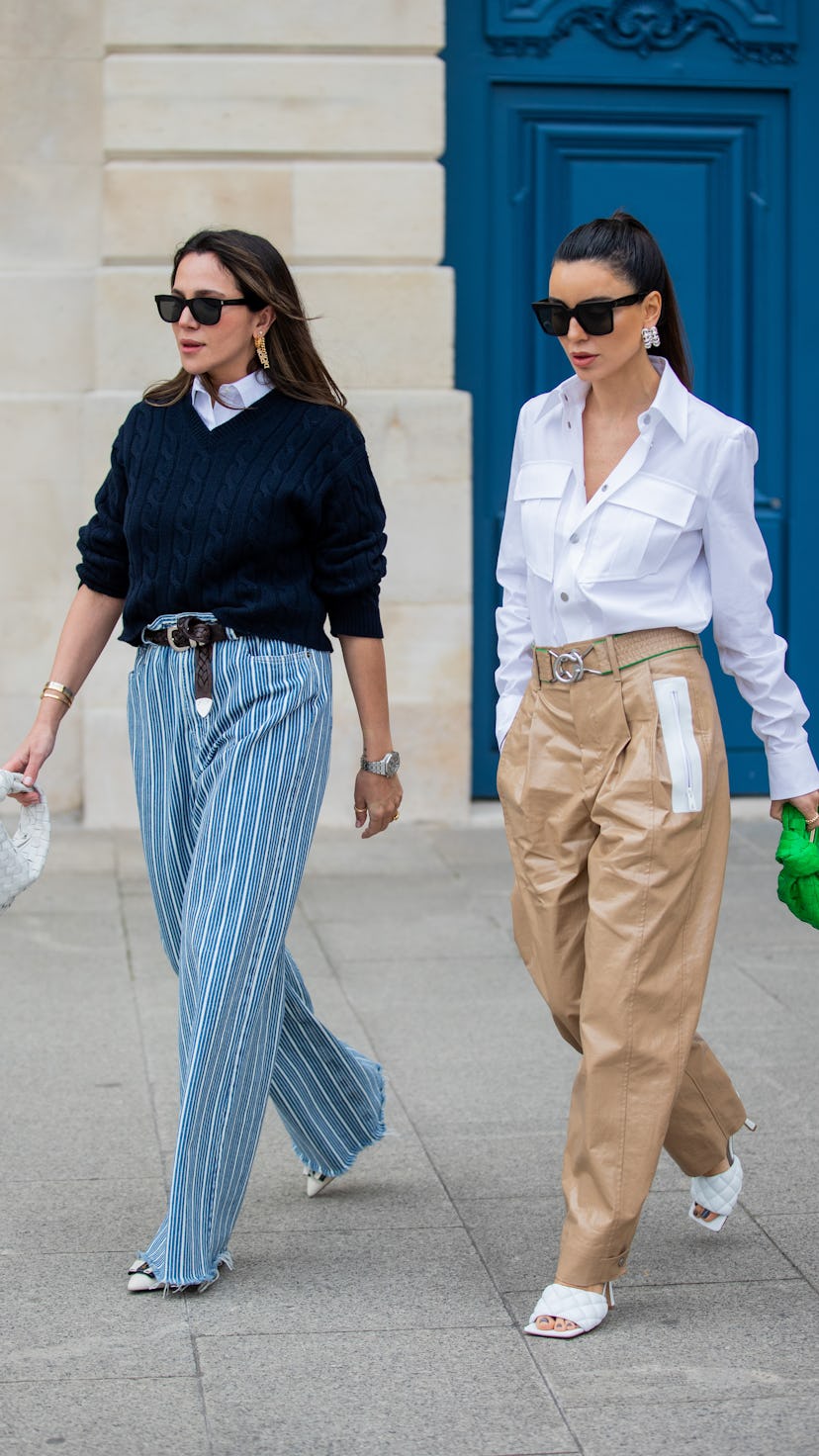 Yasemin Ögün & Nur Bilen Yavuzer in button-down outfits.