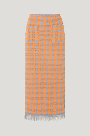 Baum und pferdGarten pattern orange skirt