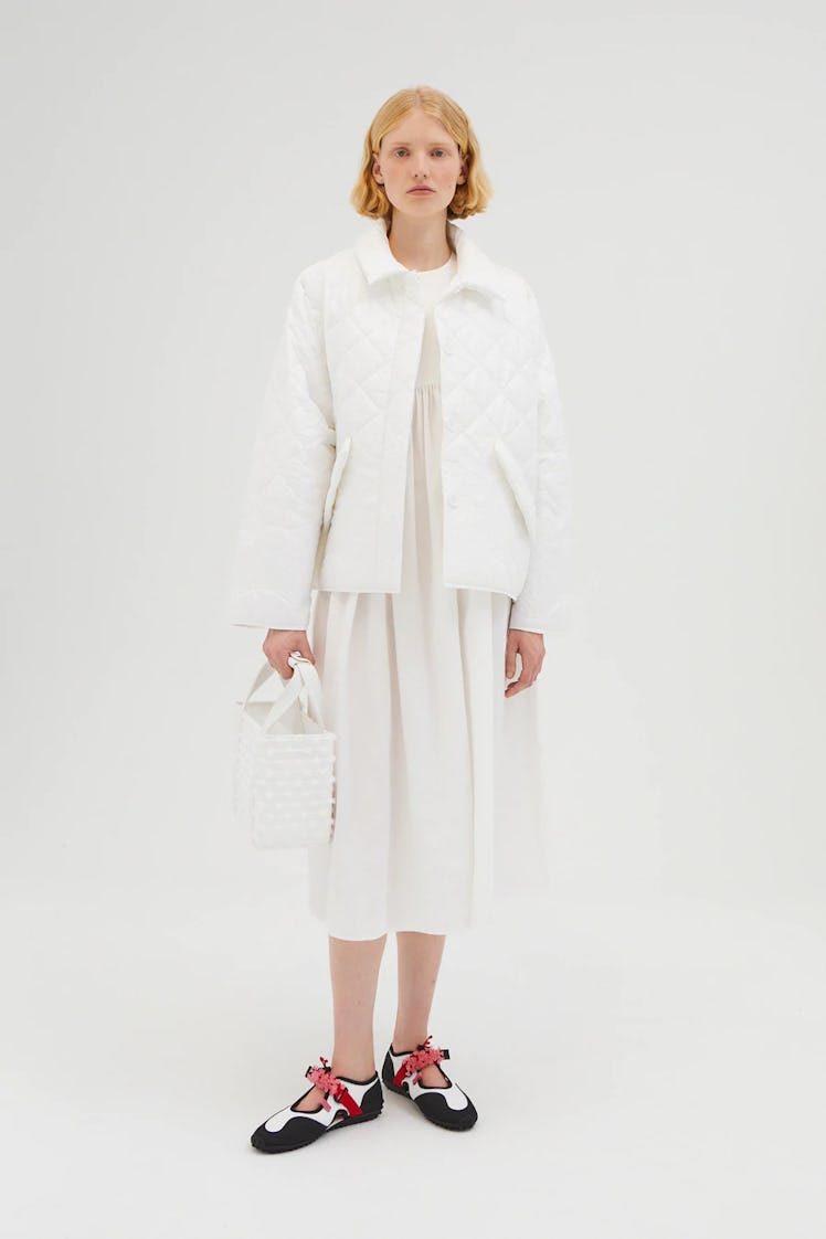 Cecilie Bahnsen quilted white jacket