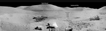 panoramic image of moon landing