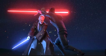 Obi-Wan takes down Darth Maul in Rebels.