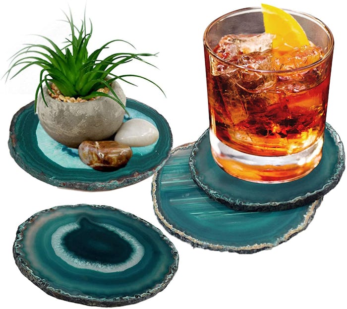 AMOYSTONE Agate Coasters (Set of 4)